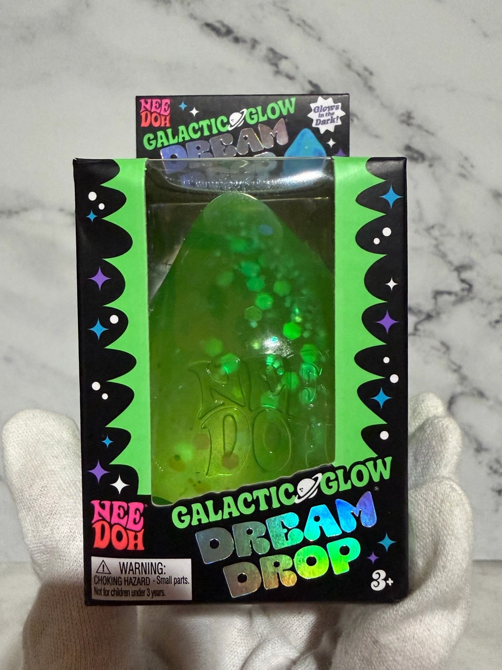 NeeDoh Galactic Glow Dream Drop - Green